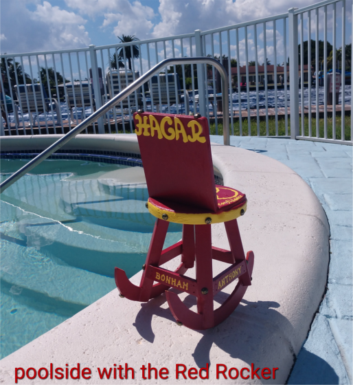 Poolside with the Red Rocker