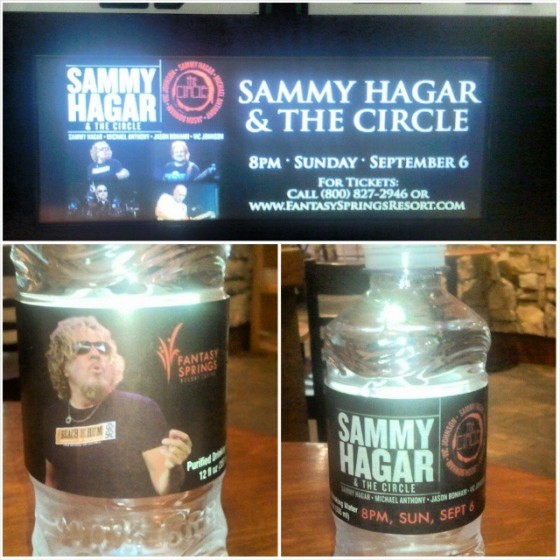 Sammy Hagar & The Circle Bottled Water at Fantasy Springs