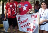 Left to Right: Danny Wissert (Me + My Banner), Jaxon from 93.3 WMMR, Bonnie (My Girlfriend) [2006 Livin It Up Tour, in NJ] 