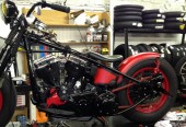 Red Rocker Bobber getting ready for the Biker Expo 25-27 January in Clearwater Florida @ Quaker Steak & Lube 