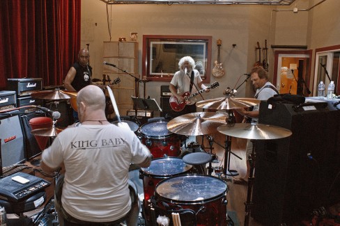 Sammy, Mikey, Jason Bonham and Vic "Journey Through The History of Rock" Rehearsal